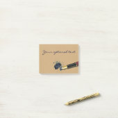 インクブロ付き万年筆 ポストイット (デスク上)