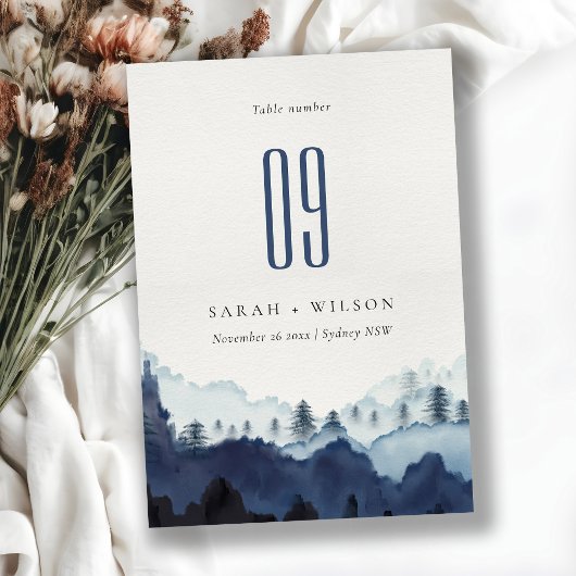 インクブ素朴ルーネイビーパインウッズマウンテン結婚ズ テーブルナンバー