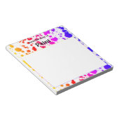 インクプラ絵を描スッシュ(ばちゃばちゃ)跳ねるカラフルブライトレインボー ノートパッド (アングル)