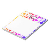 インクプラ絵を描スッシュ(ばちゃばちゃ)跳ねるカラフルブライトレインボー ノートパッド (回転)