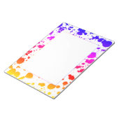 インクプラ絵を描スッシュ(ばちゃばちゃ)跳ねるカラフルブライトレインボー ノートパッド (アングル)