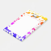 インクプラ絵を描スッシュ(ばちゃばちゃ)跳ねるカラフルブライトレインボー ポストイット (アングル)