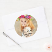 インクペモダンンのスクリプト書道の卒業 ラウンドシール (封筒)