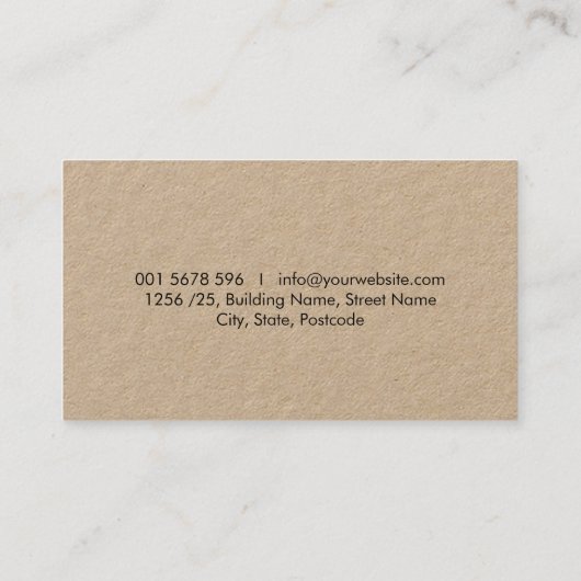 インクペン及び紙公証人プロフェッショナル 名刺 (裏面)