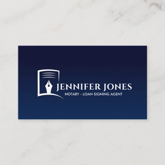 インクペン及び紙公証人プロフェッショナル 名刺 (正面)