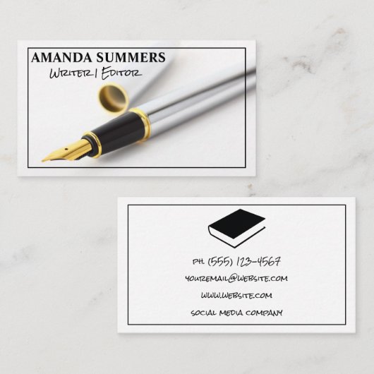 インクペン |ライター |公証人 名刺 (正面/裏面)