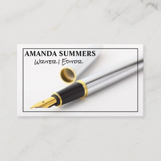 インクペン |ライター |公証人 名刺 (正面)