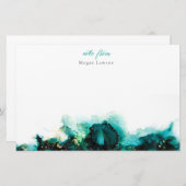 インクモダングリーン – デザインからのメモ 便箋 (正面/裏面)