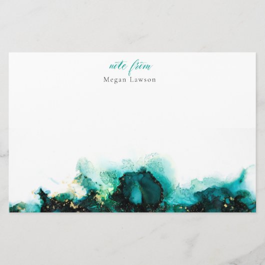 インクモダングリーン – デザインからのメモ 便箋 (正面)