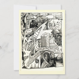 インクモダンスケッチフラットカード