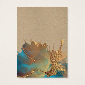 インクモダンスプラッシュブルー金ゴールドイヤリングディスプレイカード (裏面)