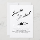 インクモダンタイポグラフィフォトカップル招待状 招待状 (正面)