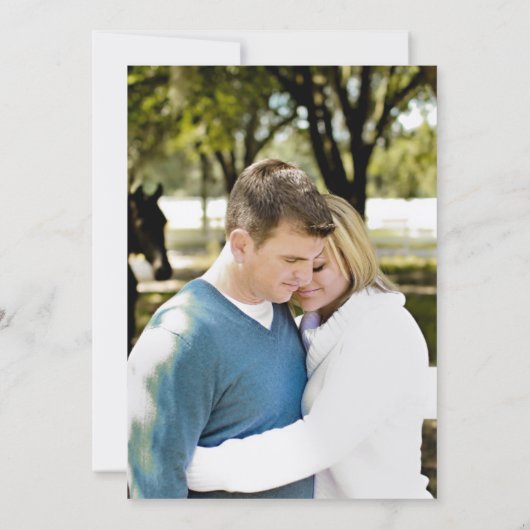 インクモダンタイポグラフィフォトカップル招待状 招待状 (裏面)