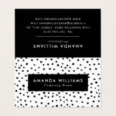 インクモダンドットパターン（の模様が）あるダブルロイヤリティ 名刺 (外部フラット)