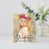 インクモダンペン書道卒業発表 ポストカード (スタンド正面)