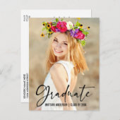 インクモダンペン書道台本卒業パーティー ポストカード (正面/裏面)