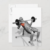インクラインのベンチプレス2 ポストカード (正面/裏面)