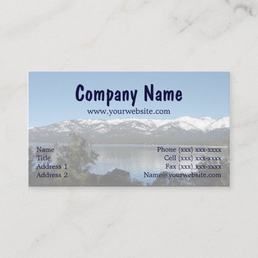 インクラインビレッジノースショアレイクタホ 名刺 (正面)