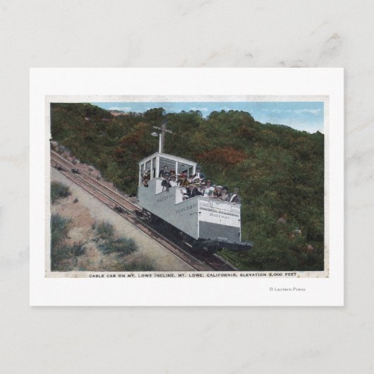 インクライン表示のケーブルカー ポストカード (正面)