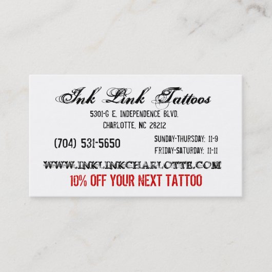 インクリンクビジネスCard3 名刺 (正面)