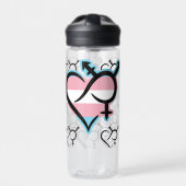 インクルーシティ&ラブシンボルTGフラグ ウォーターボトル (正面)