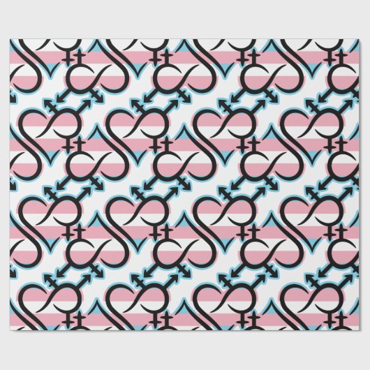 インクルーシティ&ラブシンボルTGフラグ ラッピングペーパー (フラット)