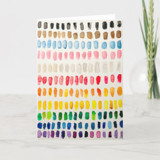 インクルーシブプライドフラグLGBT+用の水のカラーカード サンキューカード