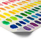 インクルーシブプライドフラッグウォーターカラーポスターアートプリント ポスター (角)