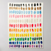 インクルーシブプライドフラッグウォーターカラーポスターアートプリント ポスター (正面)