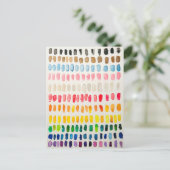 インクルーシブプライドフラッグ水の色ハガキLGBT+用 ポストカード (スタンド正面)