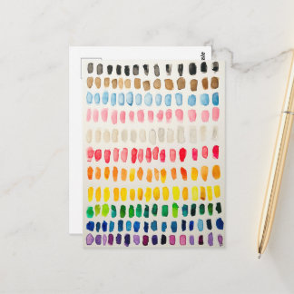 インクルーシブプライドフラッグ水の色ハガキLGBT+用 ポストカード