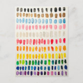 インクルーシブプライドフラッグ水の色ハガキLGBT+用 ポストカード (正面)