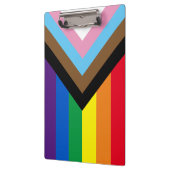 インクルーシブ虹Lgbtqゲイダイバーシティ国旗 クリップボード (左)