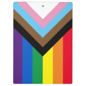 インクルーシブ虹Lgbtqゲイダイバーシティ国旗 クリップボード (裏面)