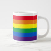 インクルーシブ虹Lgbtqゲイダイバーシティ国旗 ジャンボコーヒーマグカップ (右)