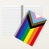 インクルーシブ虹Lgbtqゲイダイバーシティ国旗 ノートブック (内側)