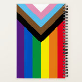 インクルーシブ虹Lgbtqゲイダイバーシティ国旗 ノートブック (裏面)