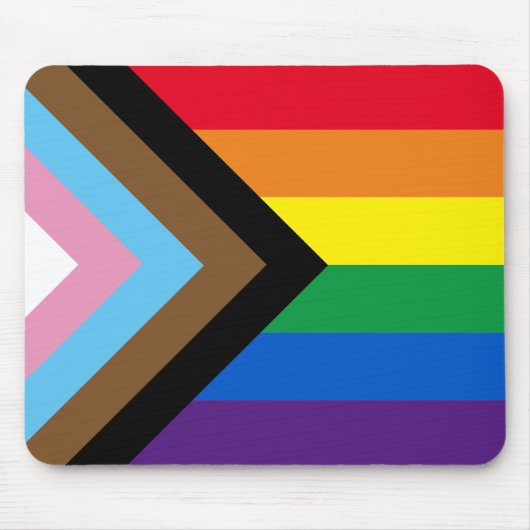 インクルーシブ虹Lgbtqゲイダイバーシティ国旗 マウスパッド (正面)