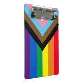 インクルーシブ虹Lgbtqゲイダイバーシティ国旗 ミニクリップボード (アングル)