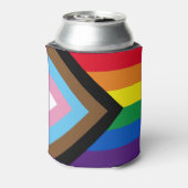 インクルーシブ虹Lgbtqゲイダイバーシティ国旗 缶クーラー (缶裏面)
