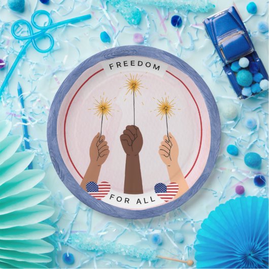 インクルーシブ7月4日 – すべての自由 ペーパープレート (パーティー)