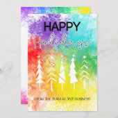 インクルーシブLGBTQフレンドリービジネスホリデーカード シーズンカード (正面/裏面)