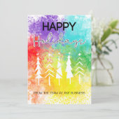 インクルーシブLGBTQフレンドリービジネスホリデーカード シーズンカード (スタンド正面)