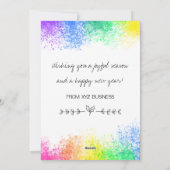 インクルーシブLGBTQフレンドリービジネスホリデーカード シーズンカード (裏面)