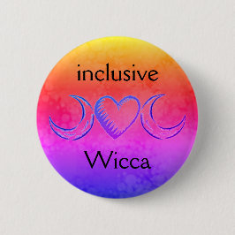 インクルーシブWicca (黄色、ホットピンク、青) 缶バッジ
