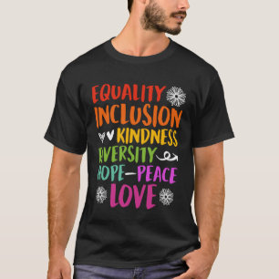 インクルージョンのハンディキャップの受け入れと認識度Equali Tシャツ