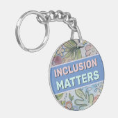 インクルージョンの項目キーチェーン キーホルダー (正面左)