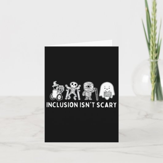 インクルージョンは怖くない教師スケルトンゴーストかわいい カード (正面)