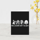 インクルージョンは怖くない教師スケルトンゴーストかわいい カード (黄色い花)