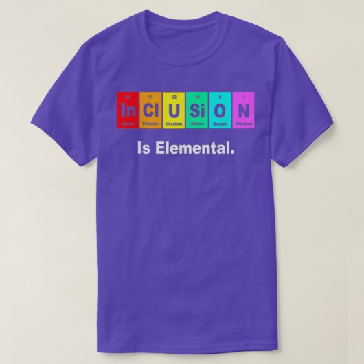 インクルージョンはElemental LGBT Flagゲイプライド月 Tシャツ (デザイン正面)